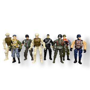 Vintage Chap Mei Lot of 8 Action Figures Soldiers Military Collectibles